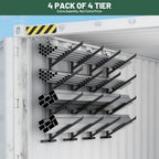 4-Pack Container Shelf Brackets - 1000 lbs Capacity