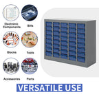 40-Drawer Steel Hardware Cabinet - Adjustable Drawers