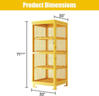 8-Cylinder Propane Tank Storage Cage, 30" L x 30" W x 71.7" H, Lockable Steel Cabinet